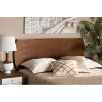 Baxton Studio MG9754-Ash Walnut-HB-Full Baxton Studio Laurien Mid-Century Modern Ash Walnut Finished Wood Full Size Headboard